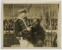 6h173 CIRCUS ROOKIES 8x10.25 still '28 Karl Dane feeding banana to fake ape in cage, lost film!