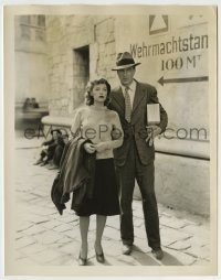 6h183 CLOAK & DAGGER 8x10.25 still '46 Gary Cooper standing by Lilli Palmer on street, Fritz Lang