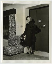 6h199 CONSTANCE BENNETT 8.25x10 still '48 wearing black broadcloth suit while making Smart Woman!