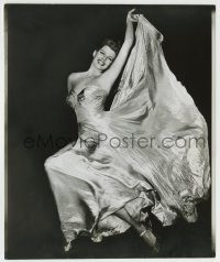 6h204 COVER GIRL 7.75x9.5 still '44 incredible portrait sexy Rita Hayworth over black background!
