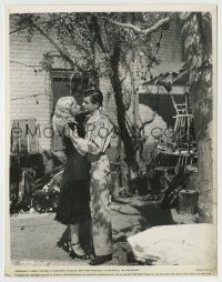6h215 CROSSFIRE 7.75x10 key book still '47 George Cooper & Gloria Grahame in a tender moment!