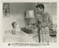 6h219 CROWDED SKY 8.25x10 still '60 barechested Efrem Zimbalist Jr. by sexy Rhonda Fleming in bed!