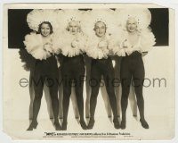 6h223 DAMES 8x10 still '34 great posed portrait of four sexy showgirls in wild outfits!