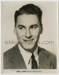 6h290 ERROL FLYNN 8x10.25 still '30s great head & shoulders close up without his mustache!
