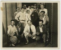 6h303 FAST COMPANY candid 8.25x10 still '29 portrait of Jack Oakie with cast & crew in dugout!