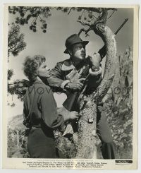 6h317 FOR WHOM THE BELL TOLLS 8.25x10 still '43 Ingrid Bergman & Gary Cooper with rifle by tree!
