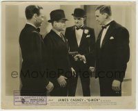 6h358 G-MEN 8x10 still R49 c/u of Barton MacLane & two thugs holding James Cagney at gunpoint!
