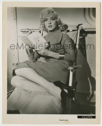 6h347 GENTLEMEN PREFER BLONDES 8x10.25 still '53 sexy Marilyn Monroe in lounge chair on ship!