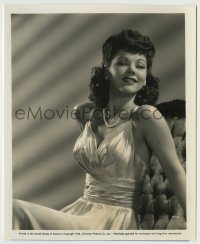 6h371 GRACE MCDONALD 8x10.25 still '44 sexy seated portrait in satin dress from Follow the Boys!