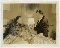 6h373 GRAND HOTEL candid 8.25x10.25 still '32 director Edmund Goulding talks to Greta Garbo in bed!