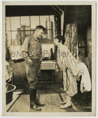 6h392 HARD BOILED HAGGERTY deluxe 8x10 still '27 soldier Milton Sills smiling at pretty Molly O'Day