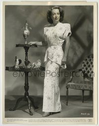 6h421 HUMORESQUE 8x10.25 still '46 Joan Crawford in a long & elegant silk crepe dinner dress!