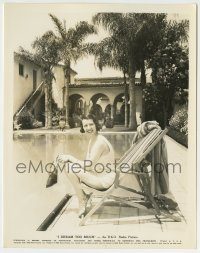 6h426 I DREAM TOO MUCH 8x10.25 still '35 Lily Pons sitting on chair at pool of lavish estate!