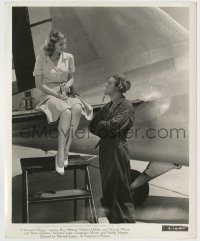6h432 I WANTED WINGS 8.25x10 still '40 Ray Milland & Constance Moore with camera on airplane tail!