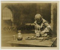 6h441 IRON MASK 8x10 key book still '29 William Bakewell wearing the mask trying to eat his food!