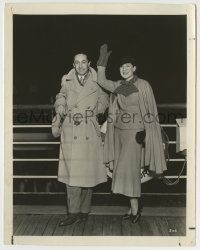6h442 IRVING THALBERG/NORMA SHEARER 8x10.25 news photo '33 the husband & wife on cruise to Europe!