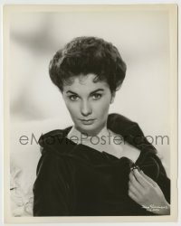 6h458 JEAN SIMMONS 8.25x10.25 still '63 c/u of the sexy star wearing velvet in Footsteps in the Fog!