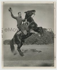 6h460 JIM BANNON 8.25x10 still '40s great cowboy portrait Red Ryder on rearing horse!