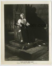 6h549 MAN IN THE IRON MASK 8x10.25 still '39 best image of Louis Hayward wearing mask on throne!