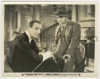 6h555 MAN WITH TWO FACES 8x10 still '34 Edward G. Robinson holding pipe staring at Louis Calhern!