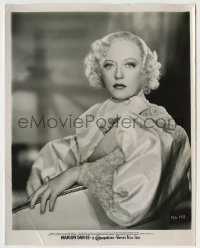 6h570 MARION DAVIES 8x10.25 still '30s close up seated portrait of the pretty blonde in cool dress!