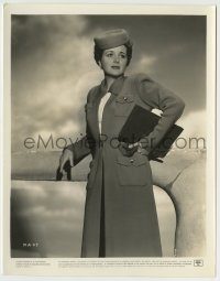 6h577 MARY ASTOR 8x10.25 still '42 modeling long sweater coat of bright red for Across the Pacific!