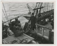 6h606 MOBY DICK candid 8.25x10 still '56 sound & camera crews set up a scene with Gregory Peck!