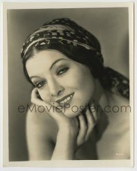 6h632 MYRNA LOY 8x10.25 still '20s super young smiling head & shoulders portrait by Fred Archer!