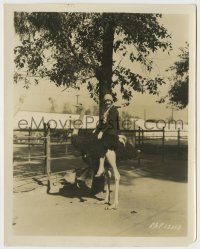 6h633 NANCY CARROLL 8x10.25 still '30s laughing while taking an ostrich for a wild ride!