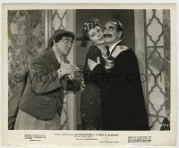 6h640 NIGHT IN CASABLANCA 8.25x10 still '46 Lisette Verea between Marx Brothers Chico & Groucho!