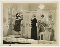 6h727 RECKLESS 8x10.25 still '35 frazzled Jean Harlow holds off matrons in shower room with chair!