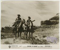 6h787 SEARCHERS 8x9.5 still '56 classic image of John Wayne & Hunter in Monument Valley, John Ford