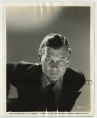 6h797 SHADOW OF A DOUBT 8.25x10 still '43 Alfred Hitchcock, great moody close up of Joseph Cotten!
