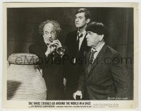 6h893 THREE STOOGES GO AROUND THE WORLD IN A DAZE 8x10.25 still '63 Moe watches Larry charm snake!