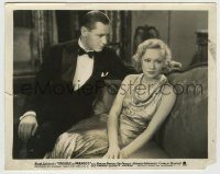 6h915 TROUBLE IN PARADISE 8x10.25 still '32 Miriam Hopkins looks away from Herbert Marshall!