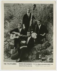 6h949 WAYFARERS TRIO 8x10.25 music publicity still '60s the American folk group with bass & banjo!