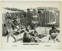 6h952 WEEKEND WIVES 8x10.25 still '66 Jean Sorel & Sandra Milo at beach, Weekend Italian Style!