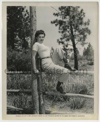 6h995 YVONNE DE CARLO 8.25x10 still '45 in her ranch outfit filmed on location for Frontier Gal!