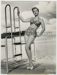 6h350 GIRL FROM JONES BEACH 7.25x9.75 still '49 sexy Virginia Mayo wearing polka dot swimsuit!