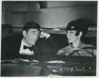 6h420 HOW TO STEAL A MILLION 7.5x9.25 still '66 Audrey Hepburn & Peter O'Toole in convertible car!