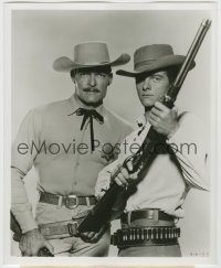 6h505 LAWMAN TV 8.25x10 still '58 great close up of John Russell & Peter Brown in The Deputy!
