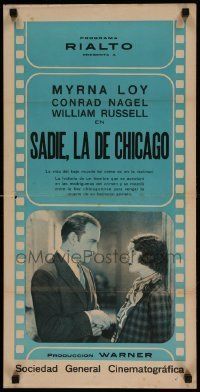 6j241 GIRL FROM CHICAGO Argentinean '27 different image of young Myrna Loy, rare!