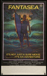 6j032 FANTASEA Aust special poster '79 cool Sharp artwork of surfer & ocean!
