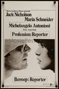 6j115 PASSENGER Belgian '75 Michelangelo Antonioni, c/u of Jack Nicholson & Maria Schneider!