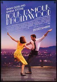 6j069 LA LA LAND advance Canadian 1sh '16 Ryan Gosling, Emma Stone dancing, all French design!