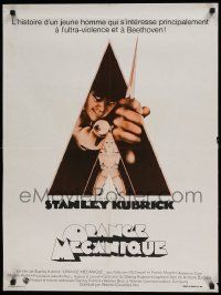 6j546 CLOCKWORK ORANGE French 24x32 R70s Stanley Kubrick classic, Castle art of Malcolm McDowell!