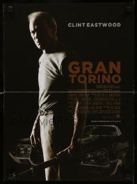 6j596 GRAN TORINO French 15x21 '09 great image of angry Clint Eastwood w/rifle & car!