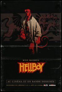 6j599 HELLBOY teaser French 16x24 '04 Mike Mignola comic, Ron Perlman, Guillermo del Toro!