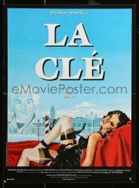 6j610 KEY French 15x20 '83 Wall art of sexy Stefania Sandrelli reclining in lingerie!