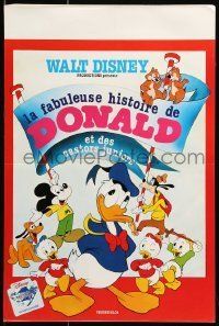 6j617 LA FABULEUSE HISTOIRE DE DONALD French 16x24 R80s Donald Duck, Mickey, Goofy, Pluto & more!